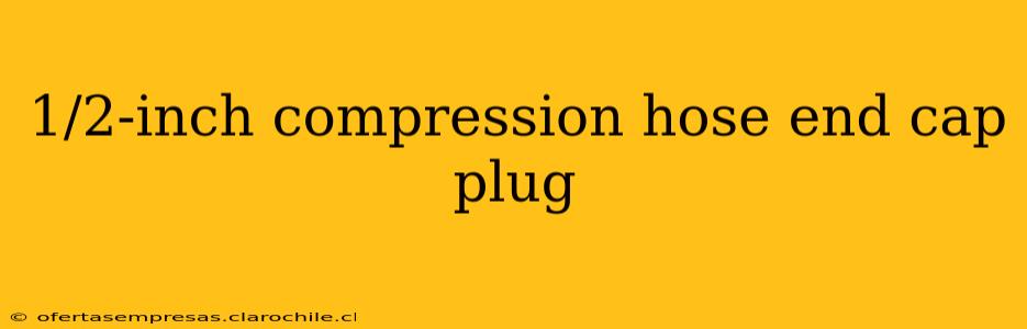 1/2-inch compression hose end cap plug