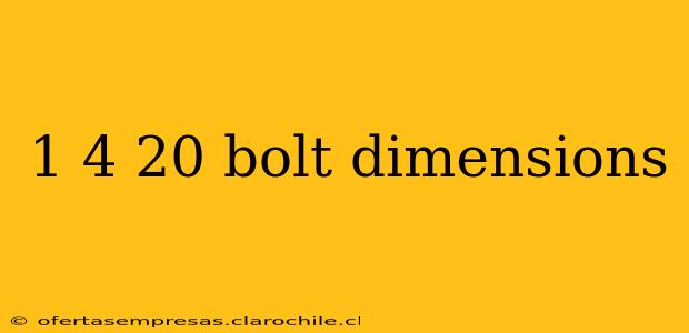 1 4 20 bolt dimensions
