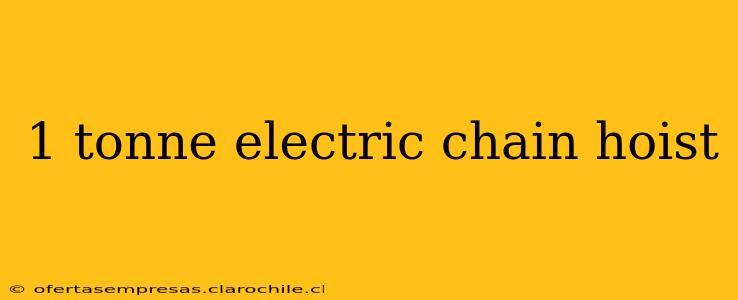 1 tonne electric chain hoist