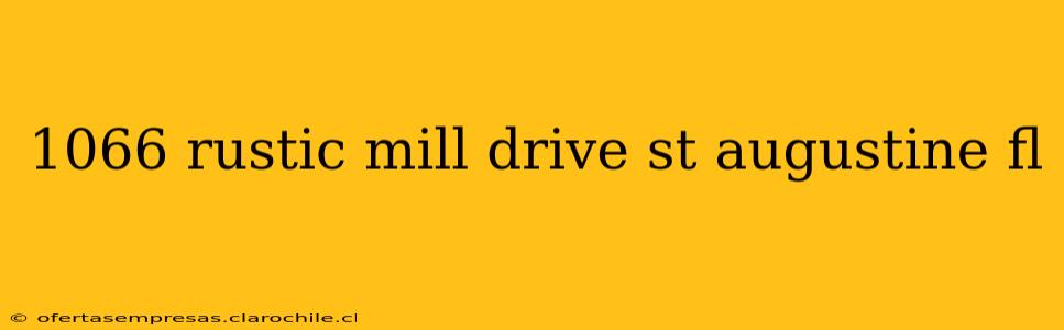 1066 rustic mill drive st augustine fl