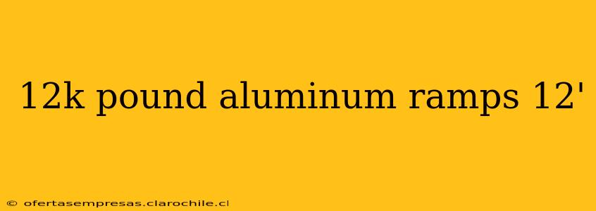 12k pound aluminum ramps 12'