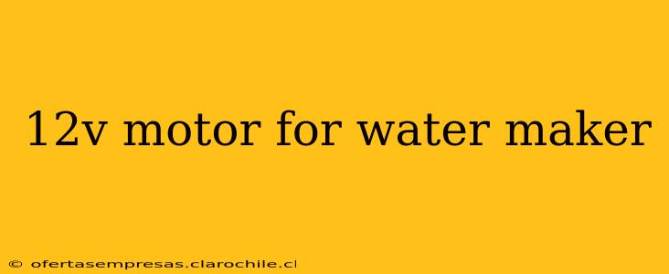 12v motor for water maker