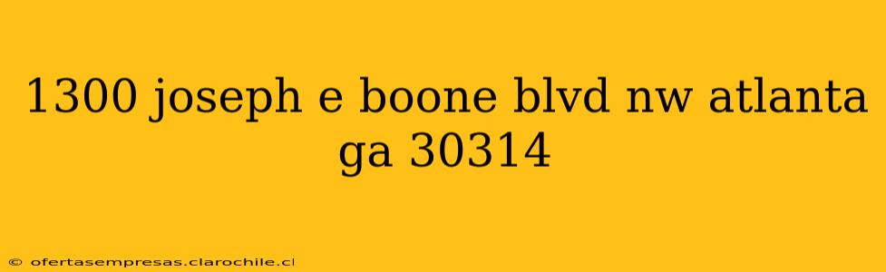 1300 joseph e boone blvd nw atlanta ga 30314