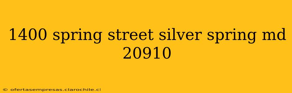 1400 spring street silver spring md 20910