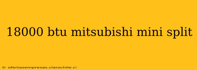 18000 btu mitsubishi mini split