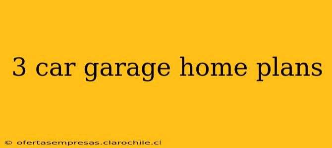 3 car garage home plans