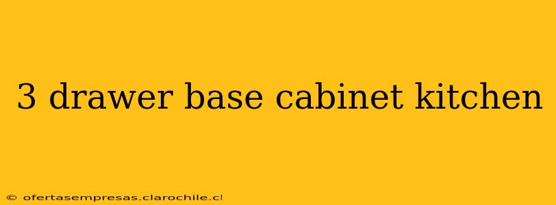 3 drawer base cabinet kitchen