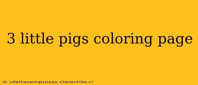 3 little pigs coloring page