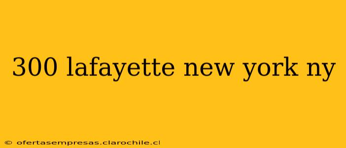 300 lafayette new york ny