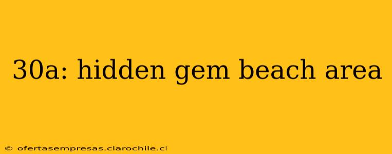 30a: hidden gem beach area