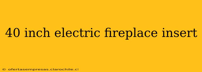 40 inch electric fireplace insert