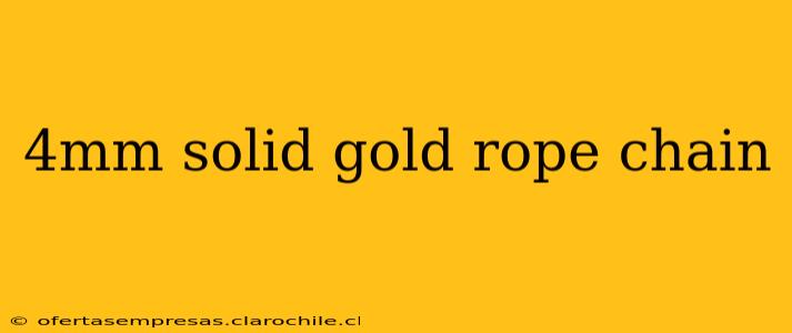 4mm solid gold rope chain