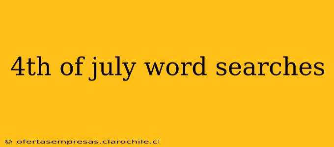 4th of july word searches