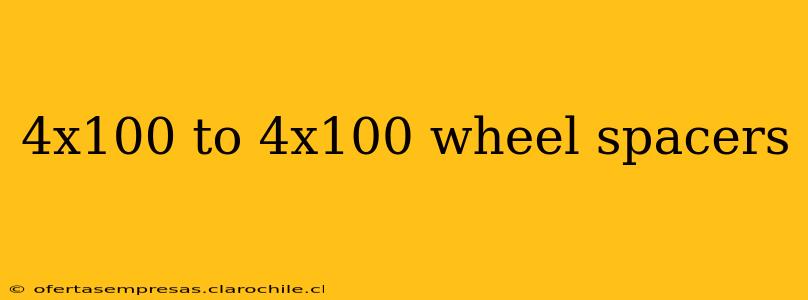 4x100 to 4x100 wheel spacers
