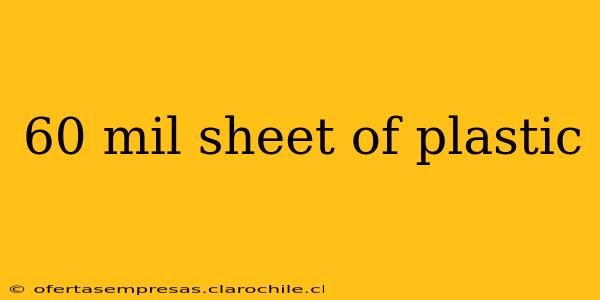 60 mil sheet of plastic