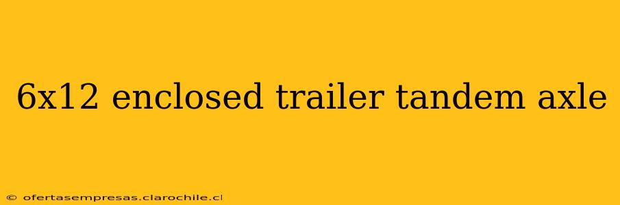 6x12 enclosed trailer tandem axle