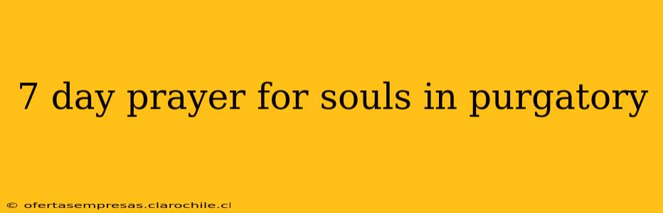 7 day prayer for souls in purgatory