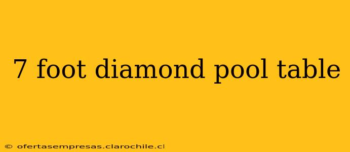 7 foot diamond pool table