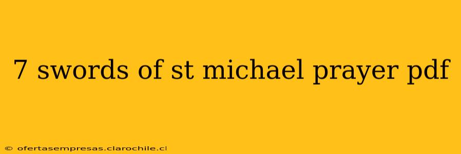 7 swords of st michael prayer pdf