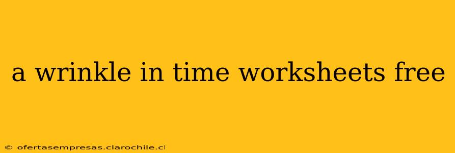 a wrinkle in time worksheets free