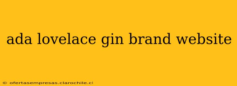 ada lovelace gin brand website