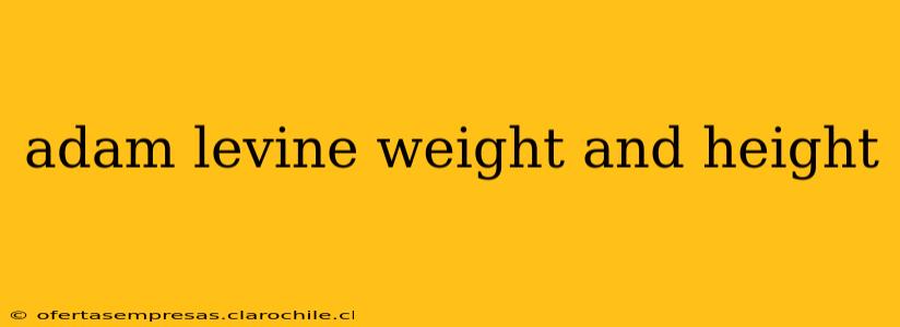 adam levine weight and height