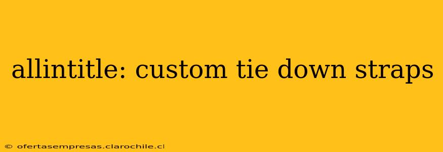 allintitle: custom tie down straps