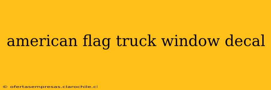 american flag truck window decal