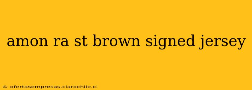 amon ra st brown signed jersey