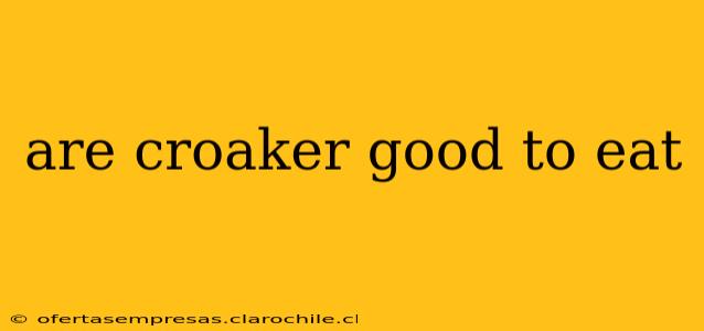 are croaker good to eat
