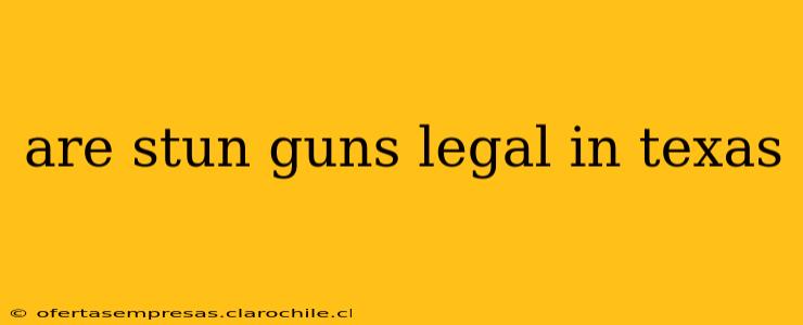 are stun guns legal in texas