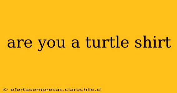 are you a turtle shirt