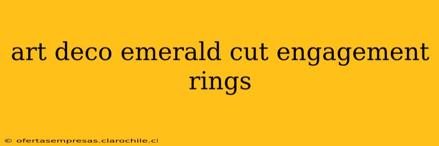 art deco emerald cut engagement rings