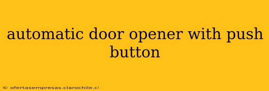 automatic door opener with push button