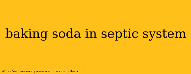 baking soda in septic system