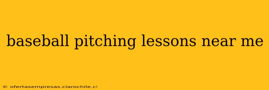 baseball pitching lessons near me