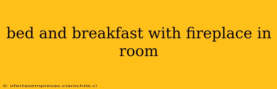 bed and breakfast with fireplace in room