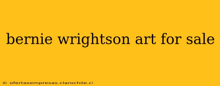 bernie wrightson art for sale
