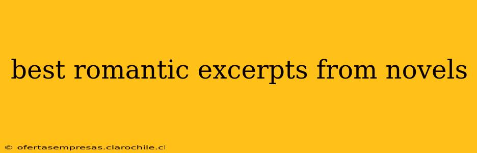 best romantic excerpts from novels