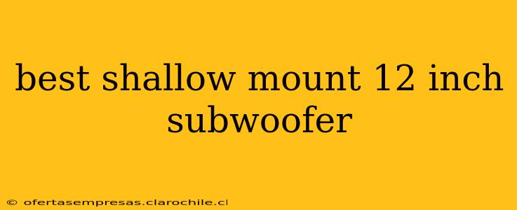 best shallow mount 12 inch subwoofer