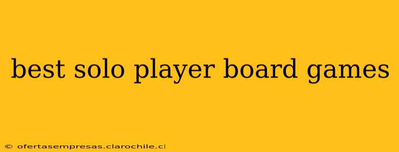 best solo player board games