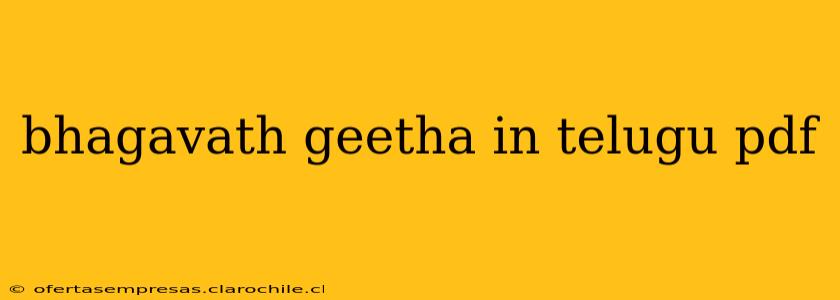 bhagavath geetha in telugu pdf