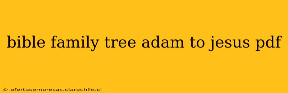 bible family tree adam to jesus pdf