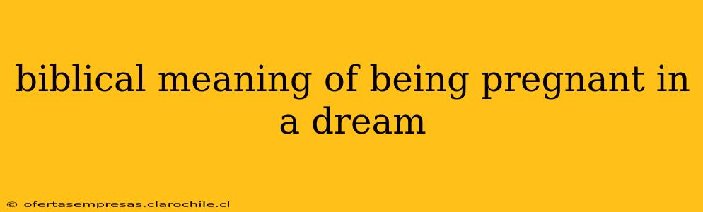 biblical meaning of being pregnant in a dream