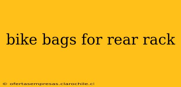 bike bags for rear rack
