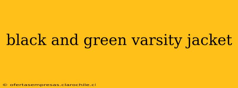 black and green varsity jacket