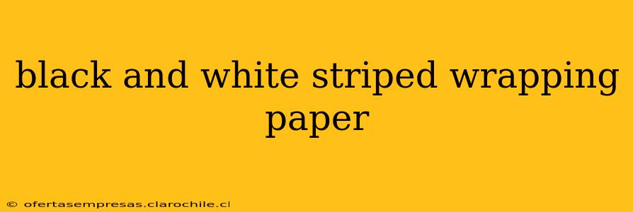 black and white striped wrapping paper