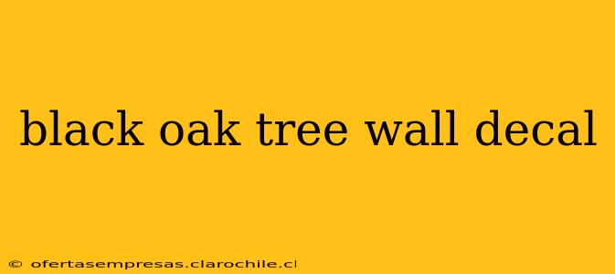 black oak tree wall decal