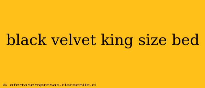 black velvet king size bed