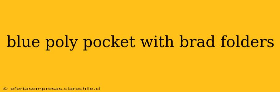 blue poly pocket with brad folders